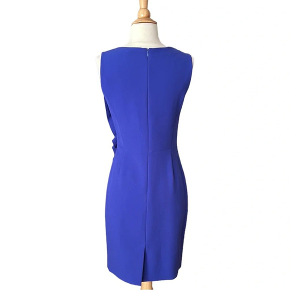 HALSTON HERITAGE Dress Ruched Ruffle Front Career Chic Office Siren Dress Size 2 - Picture 6 of 16